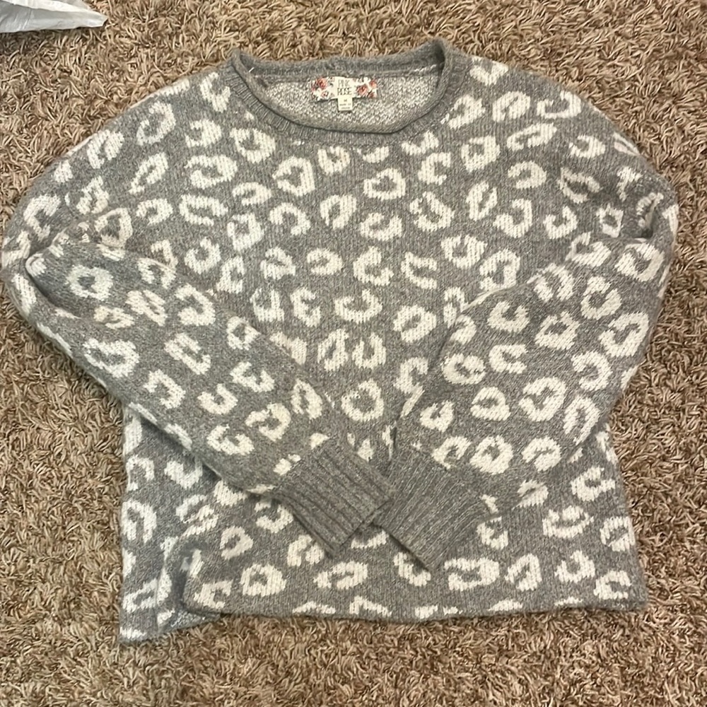 cheetah print sweater